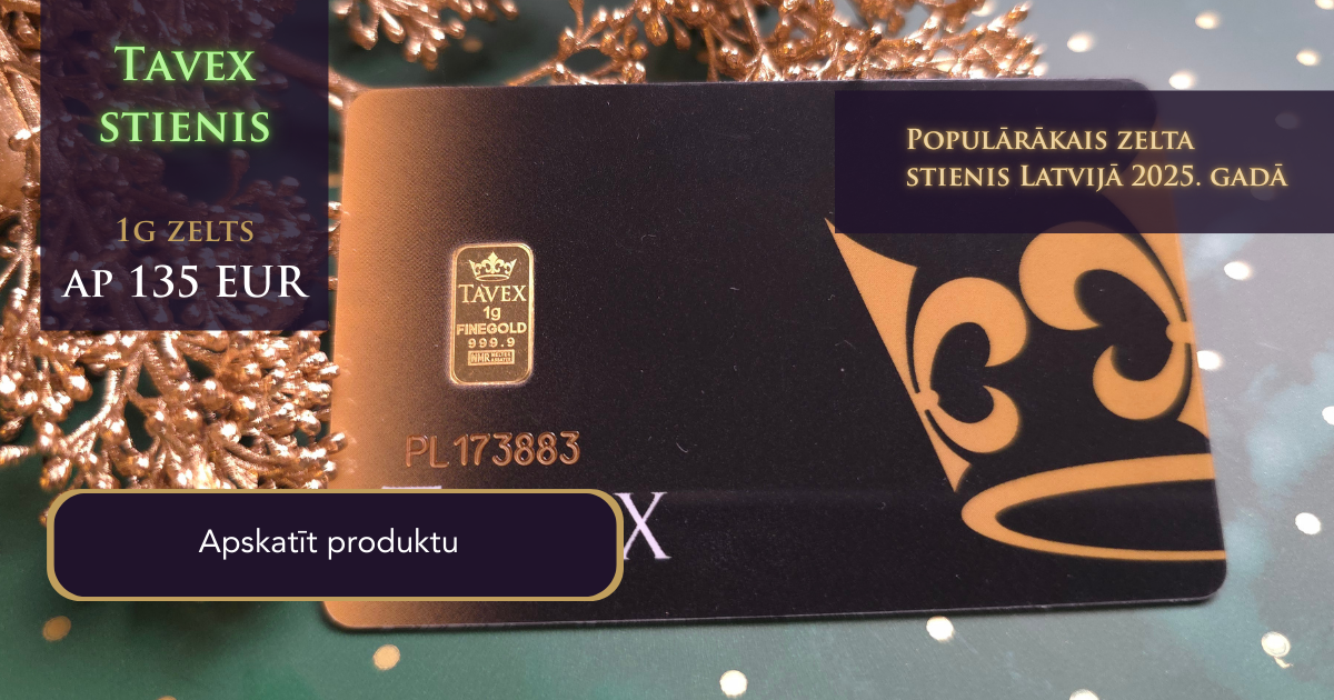 1 grama zelta dāvanā